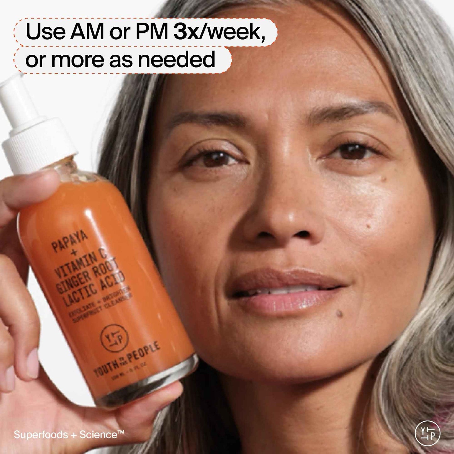 Youth To The People Superfruit Facial Cleanser Travel - Papaya + Vitamin C Exfoliating Face Wash, Cellular Skin Renewal with AHA + BHA, Evens Skin Tone & Texture for Soft + Radiant Skin - 2 fl oz