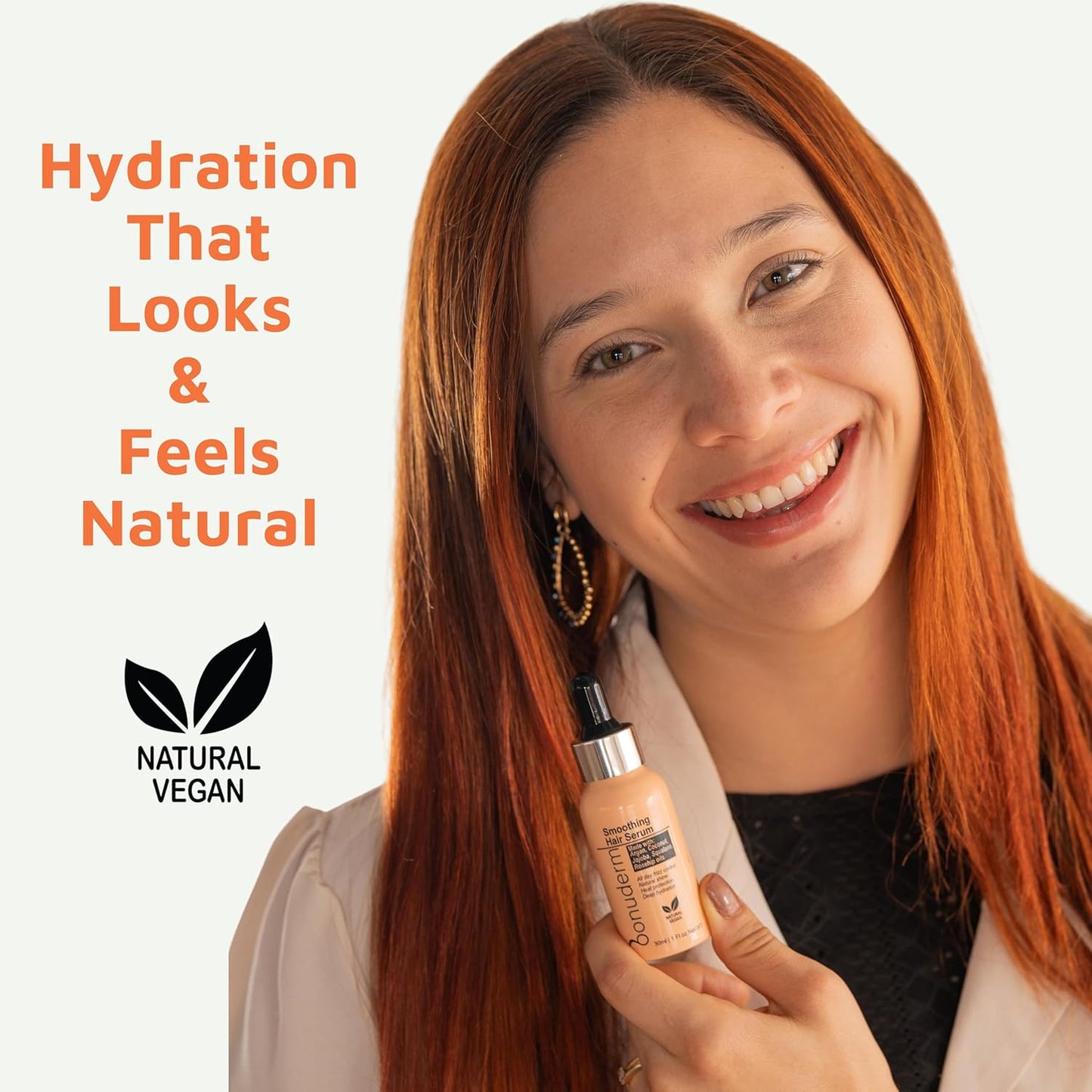 Hair Oil for Frizzy, Damaged Hair - Hydrating Vegan Formula | Tames Frizz, Adds Shine & Softness