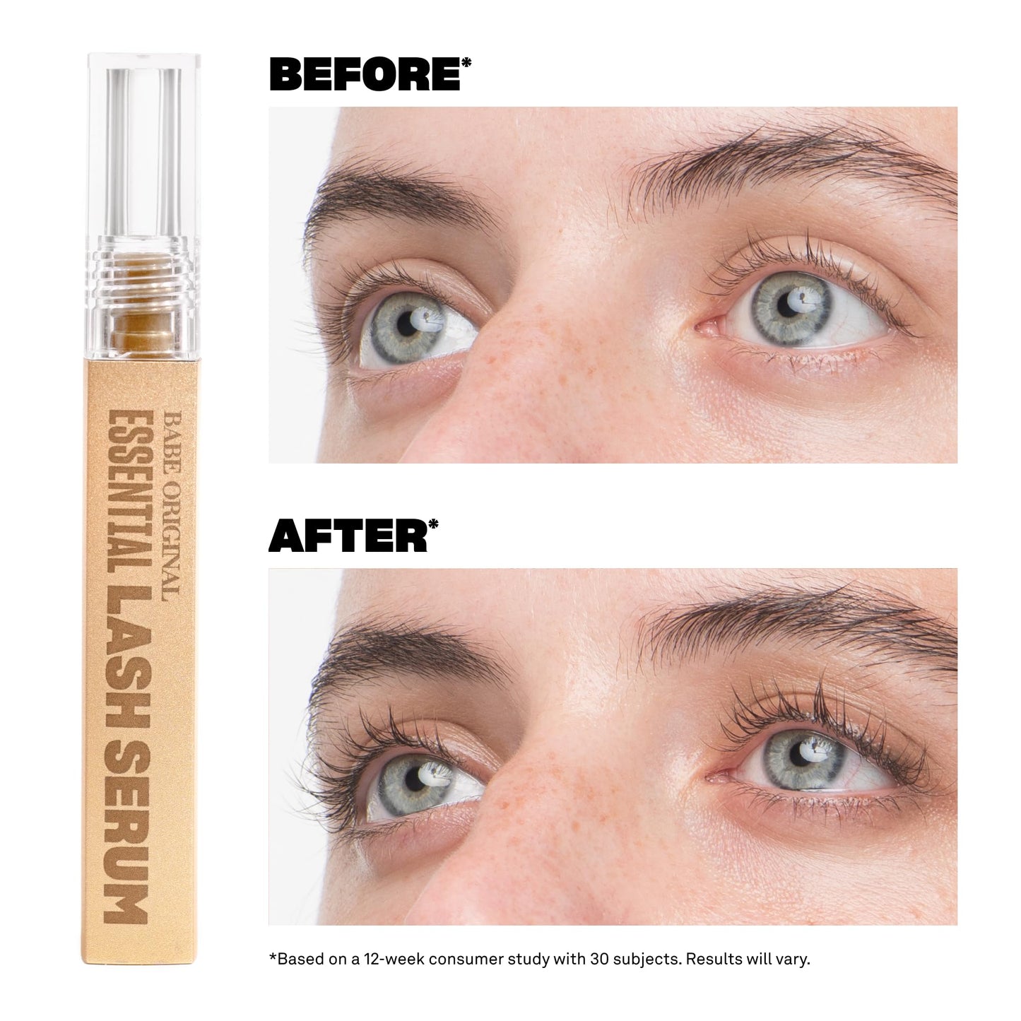 Babe Original Viral Lashes Set for Longer-Looking Eyelashes, Babe Lash Serum, 4 Real Mascara, Pro Lash Separator