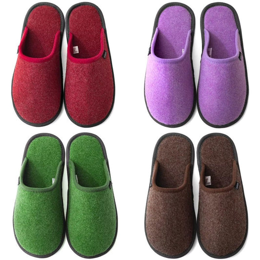 BUGUKI House Slippers for Guests Non-Disposable Washable Spa Slippers Set Non-Slip Felt for Spa, Hotel, Party Guest and Travel, Set of 4 Pairs