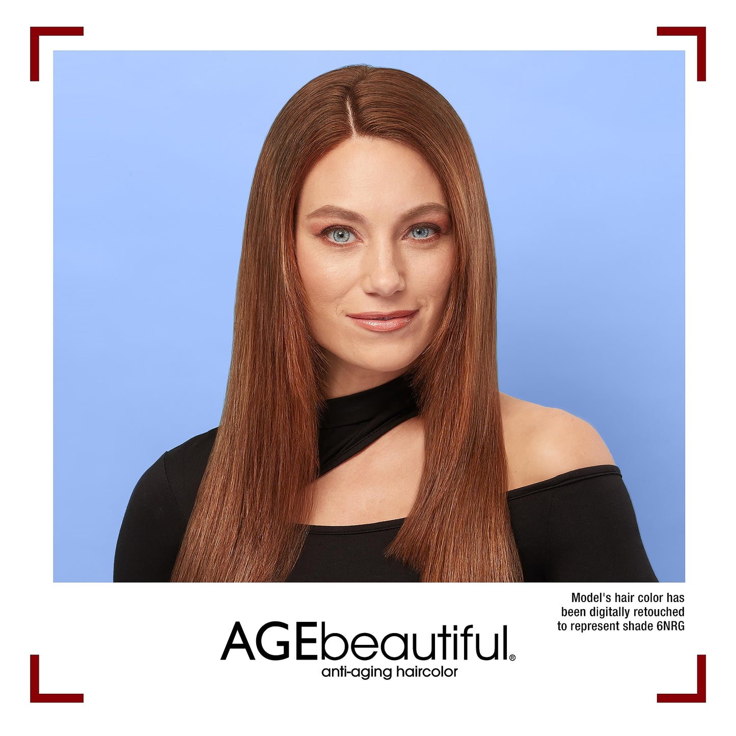 AGE beautiful Permanent Hair Color Dye Liqui Creme & Developer 20 Volume | 100% Gray Coverage | Anti-Aging | Biotin for Thicker, Fuller, Healthier Hair | 5NRG Medium Neutral Red Golden Brown