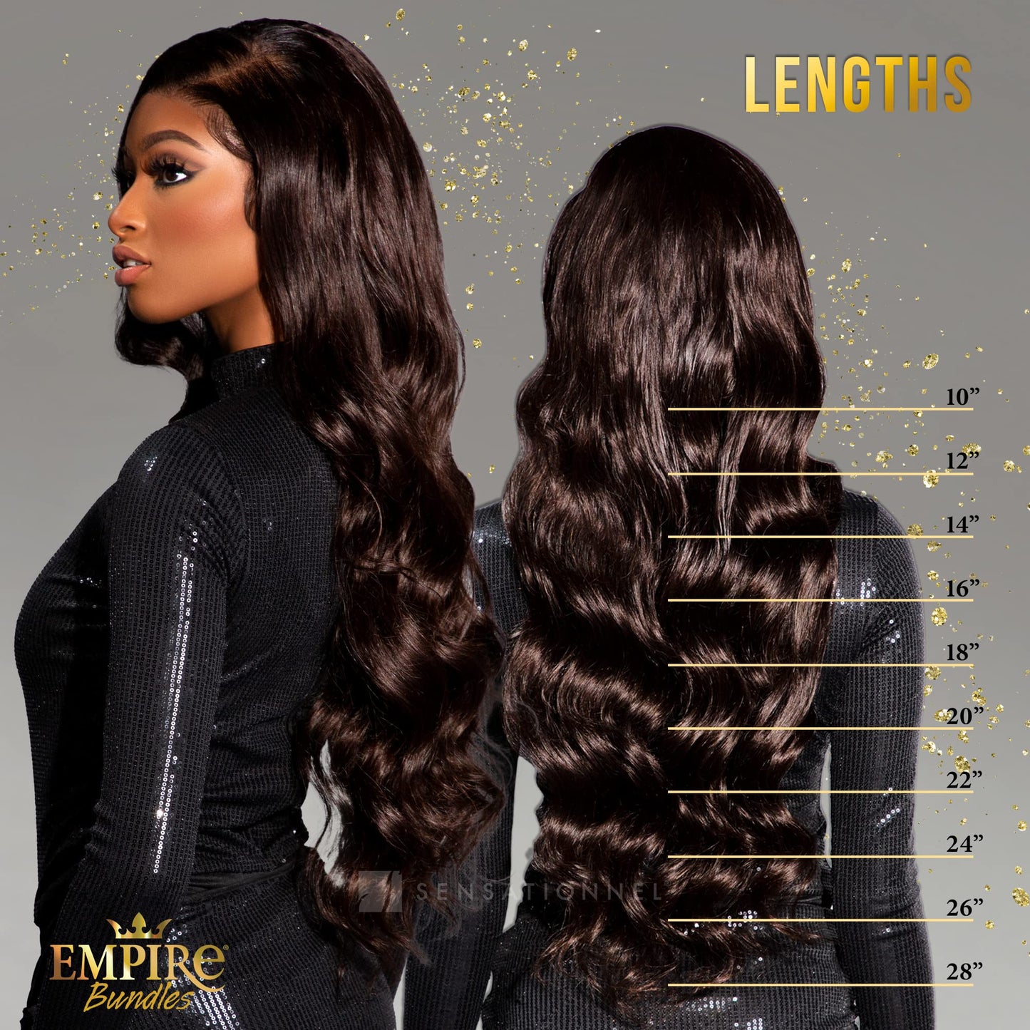 Sensationnel Empire bundles- body wave 10a tangle shed free human hair for weaving and sew in styles - 1 pack (16 inch, NATURAL/BLACK)