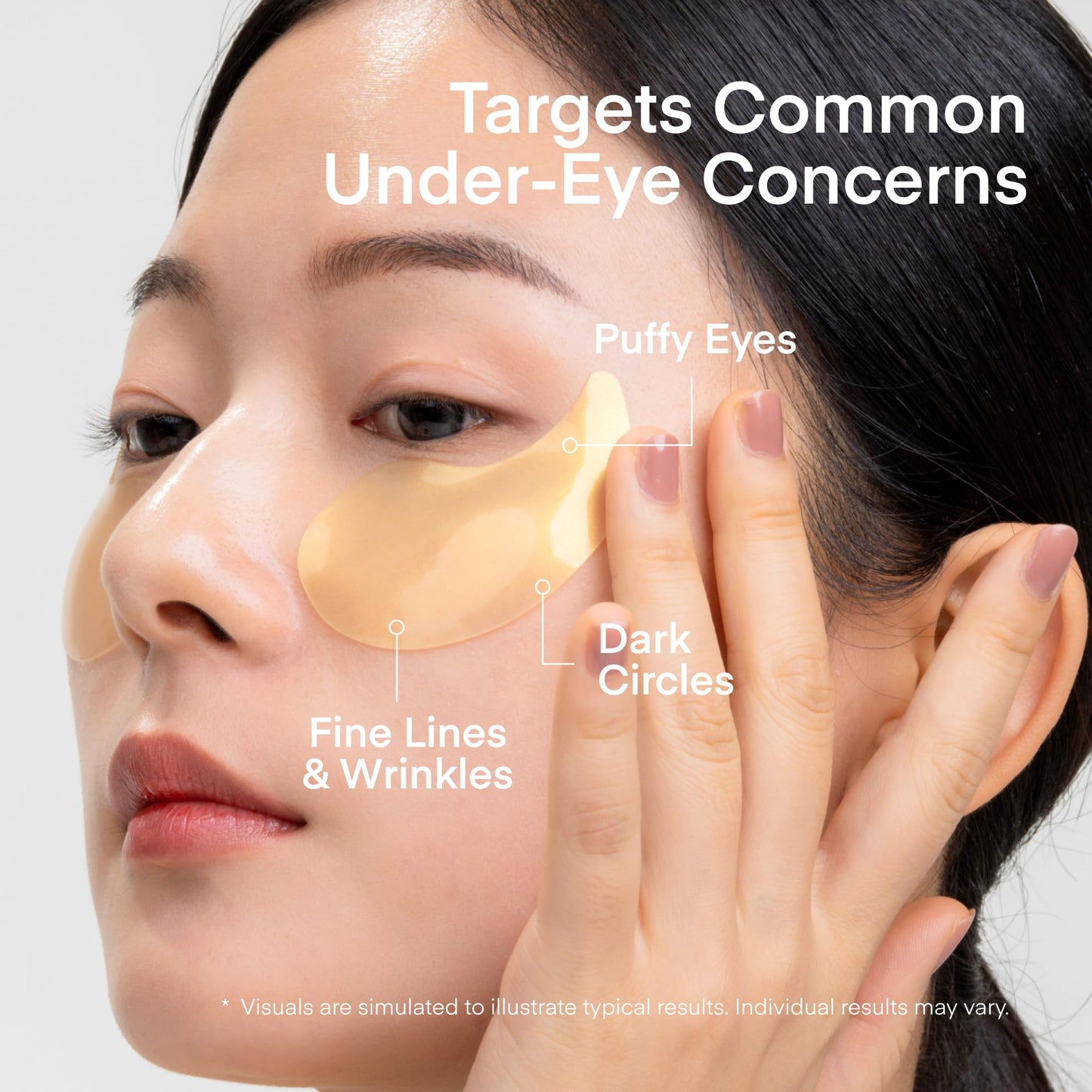 TEREZ & HONOR 24K Gold Retinol Wrinkle Smoothing Eye Patches - 60 Korean Hydrogel Eye Masks with Collagen Peptide for Fine Lines, Dark Circles, Puffy Eyes & Bags - Self Care, Gifts, Fragrance-Free