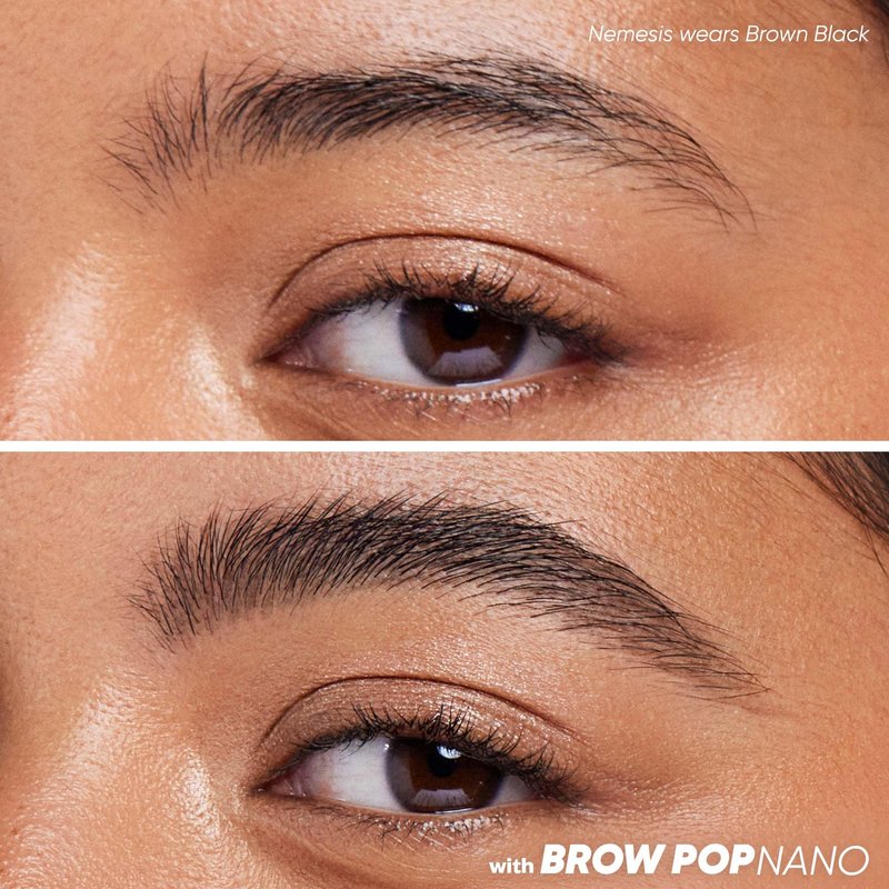 Kosas Brow Pop Nano Eyebrow Pencil – Ultra-Fine 1mm Micro Brow Pencil with Spoolie, Medium Brown