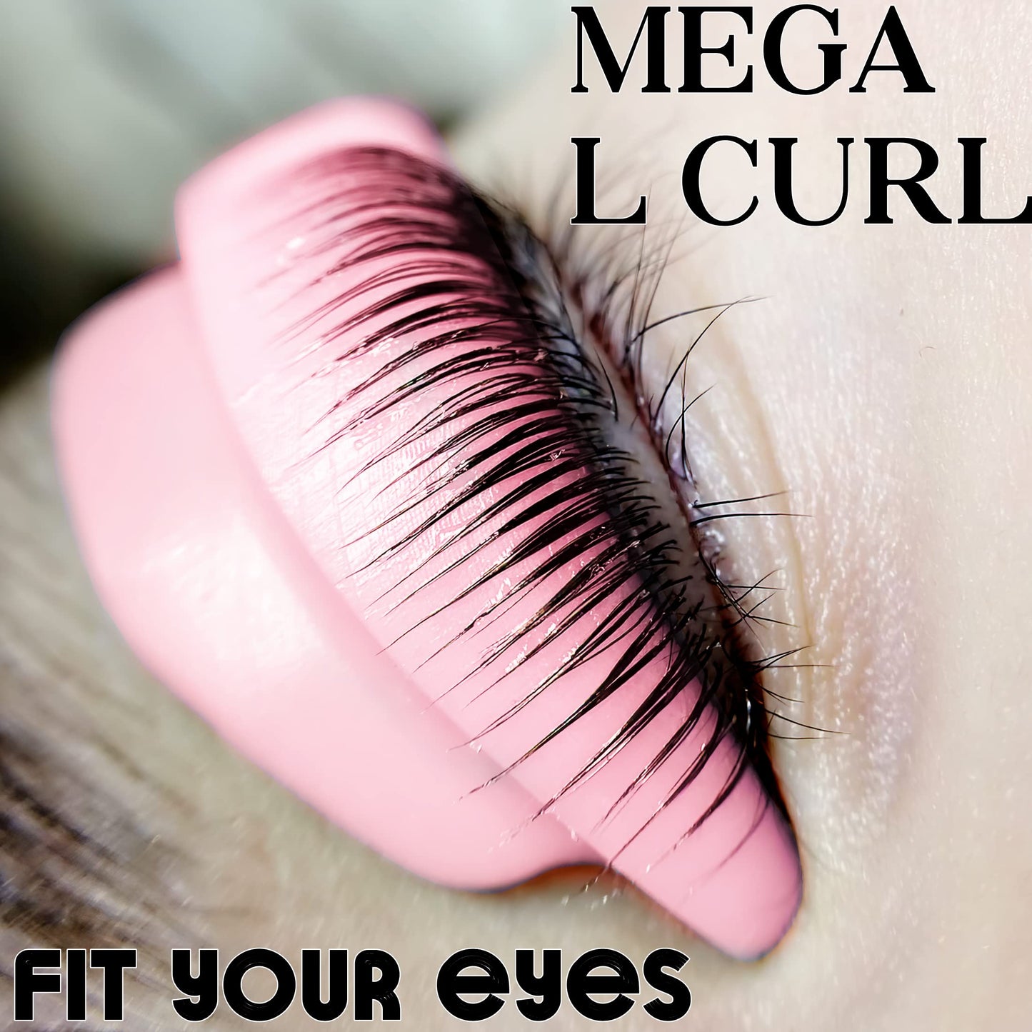 Lash lift Pad, Eyelash Perming Rod, Soft Lash Lamination Curler Shield Mega L Curl, 6 Size Lash Lifting Pads Fit All Eyes and Lashes, Lamination Roller Give Eyelashes Super Curl Never Pops Off Eyes -100 Applications Perming Guards Rods Roller (Mega L Pads