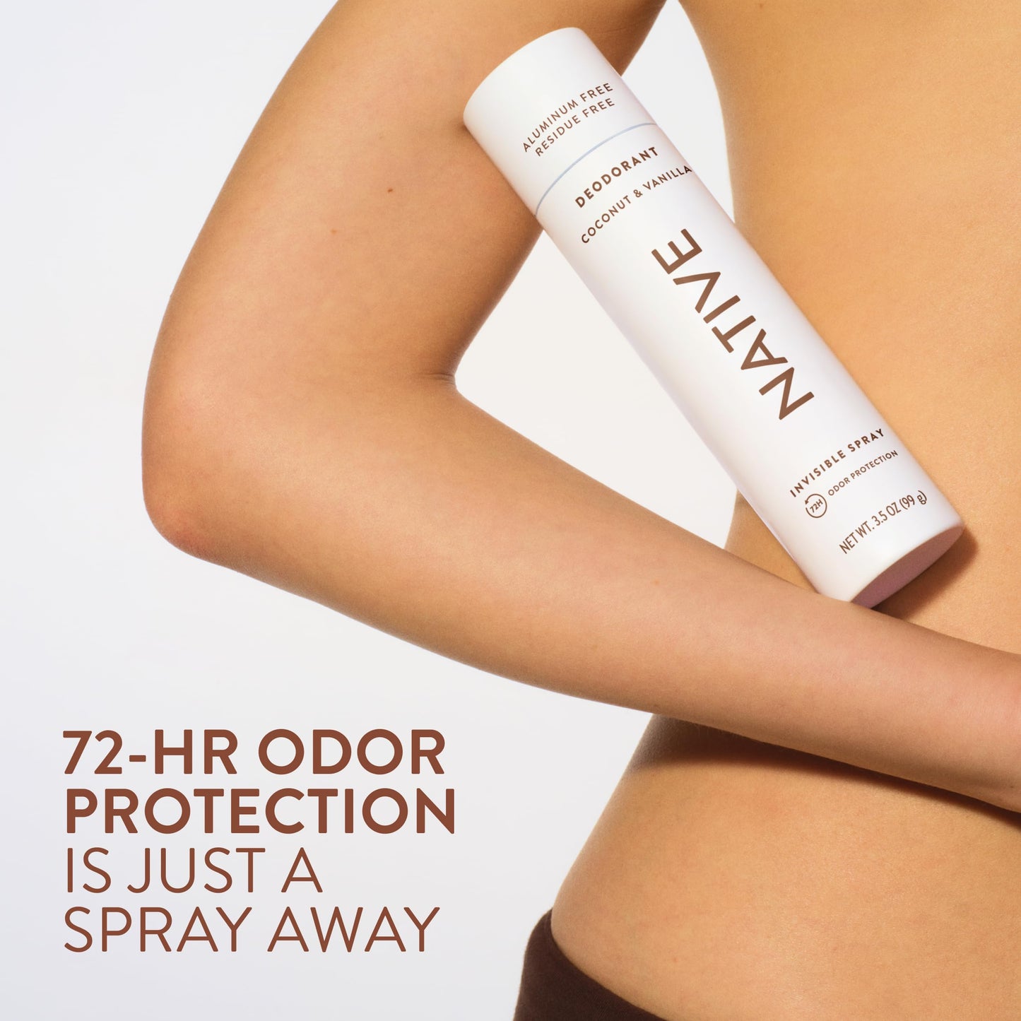 Native Deodorant & Body Spray, Coconut & Vanilla TWIN PACK, 72-Hour Odor Protection for Underarms & Body, Aluminum Free, Quick Drying, 2x3.5 oz