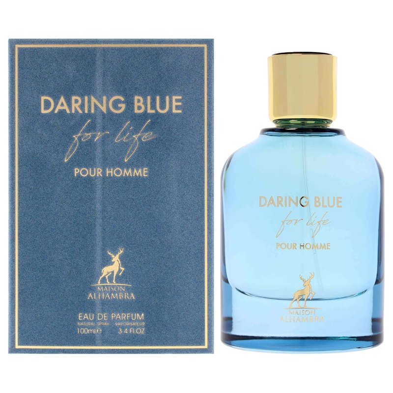 Maison Alhambra Daring Blue For Life - 3.4 oz Men's EDP Spray | Long-Lasting Fragrance