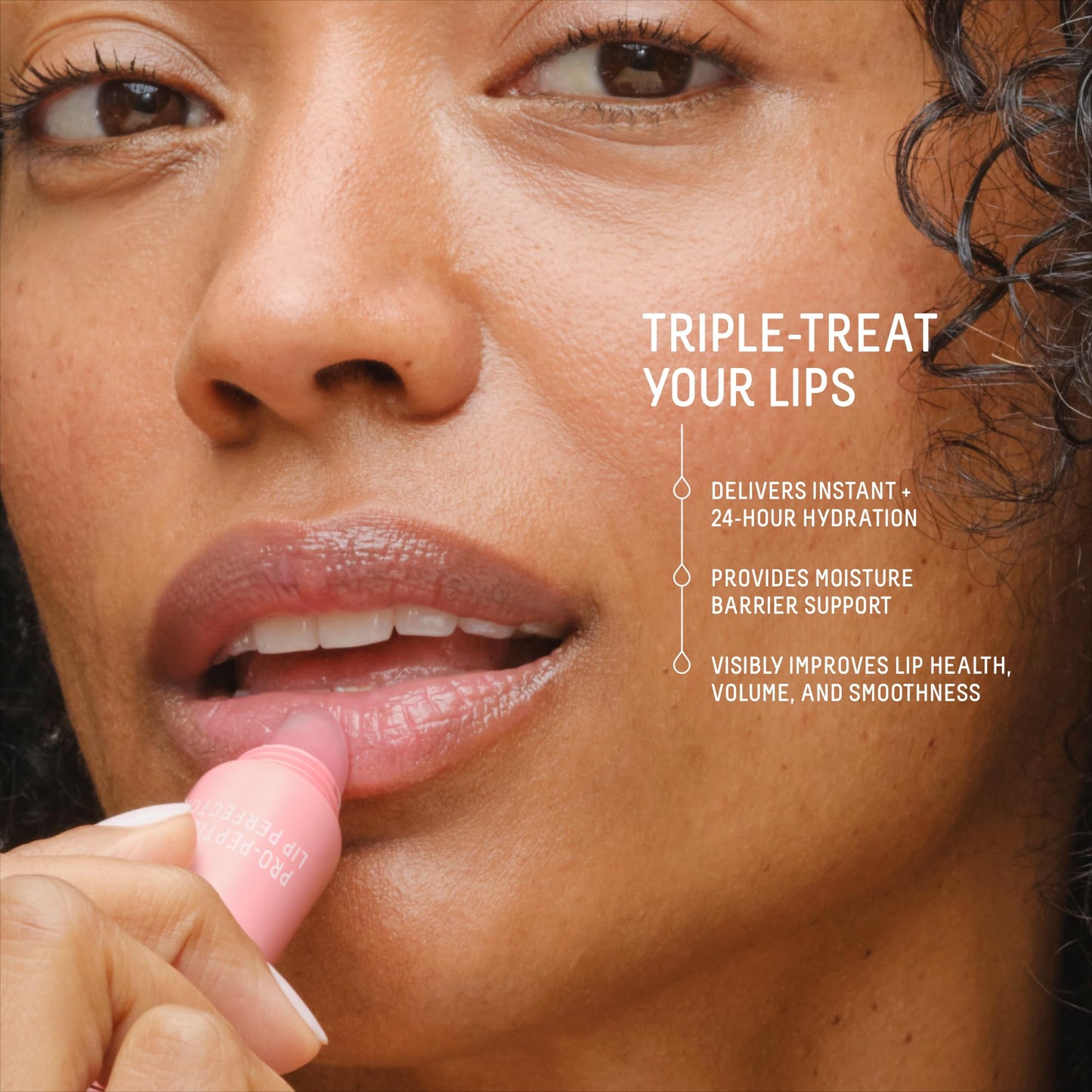 Biossance Pro-Peptide Lip Perfector – Triple-Treat Vegan Lip Balm – Deeply Hydrating with Pro-Peptides & Hyaluronic Acid – Enhances Natural Lip Color – Silky, Glossy Finish in Blush Quartz, Pink