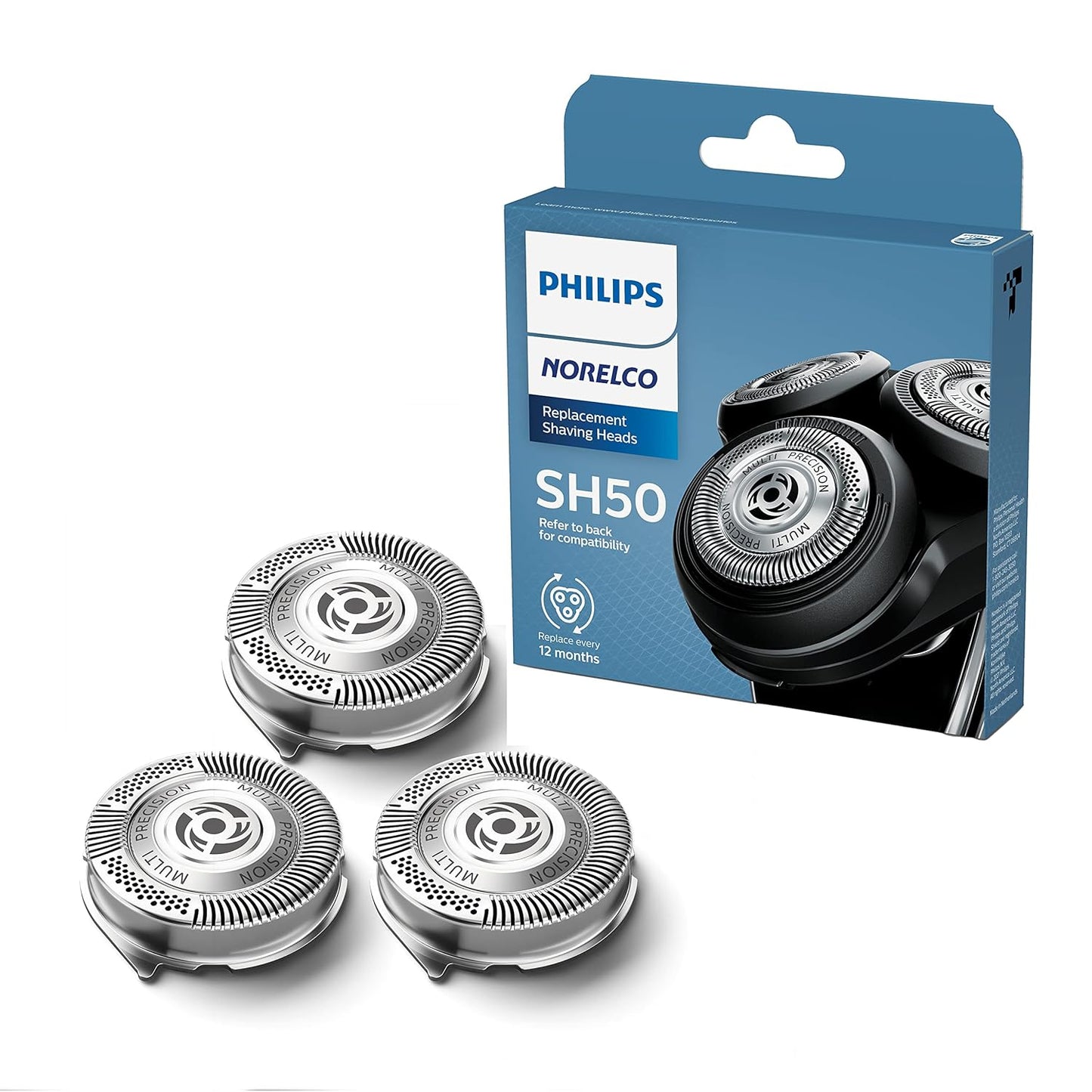 Philips Norelco Shaving Heads - Compatible Replacement for Series 5000 & 6000 | Self-Sharpening, 3-Pack