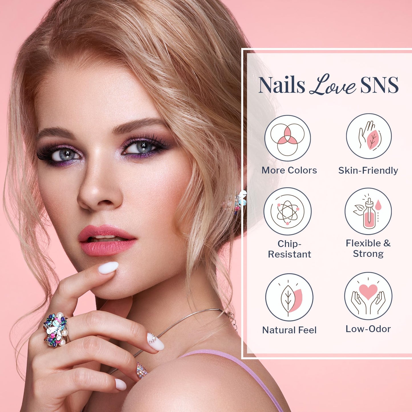 SNS Nail Dip Powder, Gelous Color Dipping Powder - Cashmere Cardigan (Baby Blue/Pastel, Cream) - Long-Lasting Acrylic Nail Color & Polish Lasts 14 Days - Low-Odor & No UV Lamp Required - 1.5 Oz