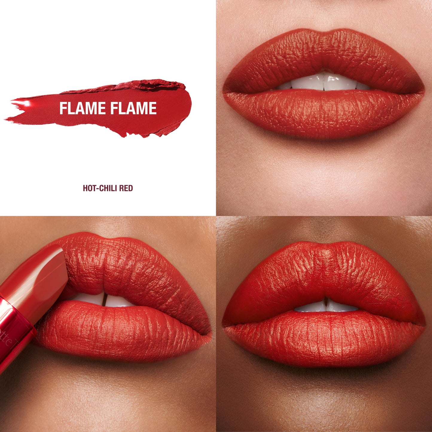 Charlotte Tilbury Matte Revolution Lipstick - Long Lasting, Matte Lipstick with Buildable Color & Lip-Loving Ingredients - Creamy, Easy to Blend Formula - Flame Flame