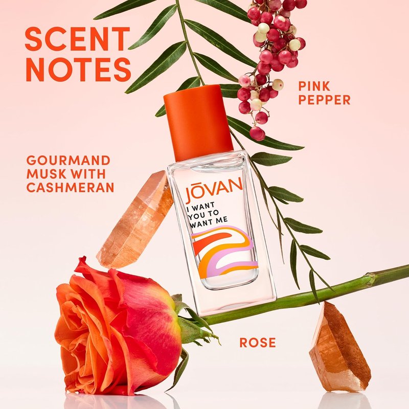 Jovan I Want You To Want Me Eau de Parfum - Unisex Fragrance with Pink Pepper & Musk | 1.7 fl oz Travel Size