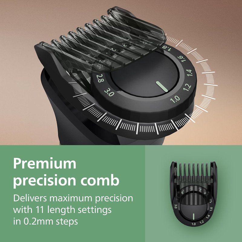 Philips Norelco All-in-One 9000 Series Trimmer - 25-Piece Electric Shaver & Clipper with Self-Sharpening Blades | 27 Length Settings (0.5-20 mm)