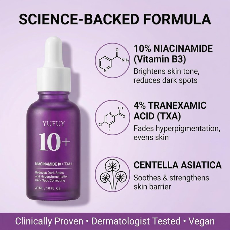 Niacinamide 10% & TXA 4% Serum - Korean Dark Spot Corrector for Glass Skin | Pore Care for Sensitive Skin (30ml)