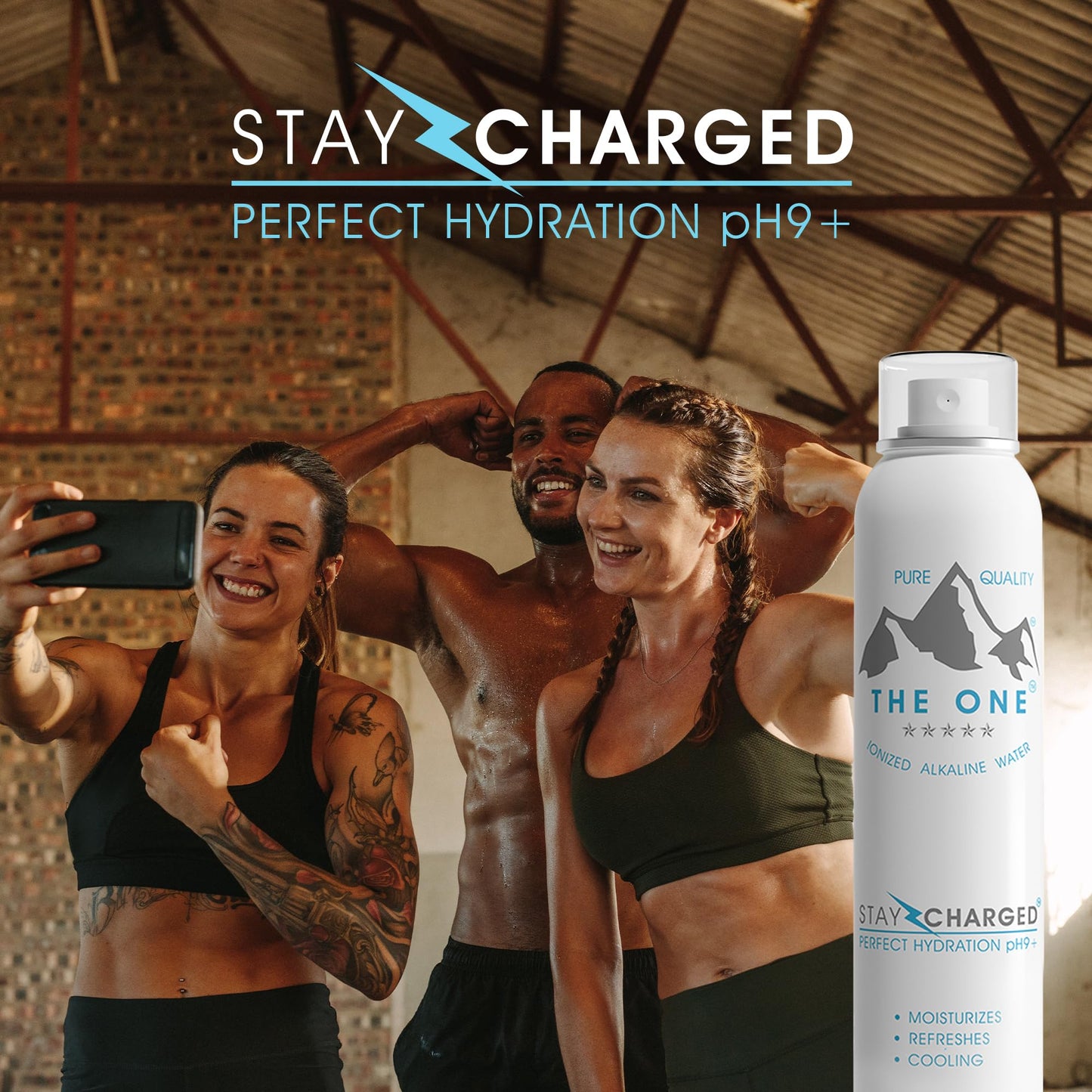 THE ONE Ionized Alkaline Water | Pure Hydration | Alkaline pH for Refreshing Hydration | Facial & Body Mist