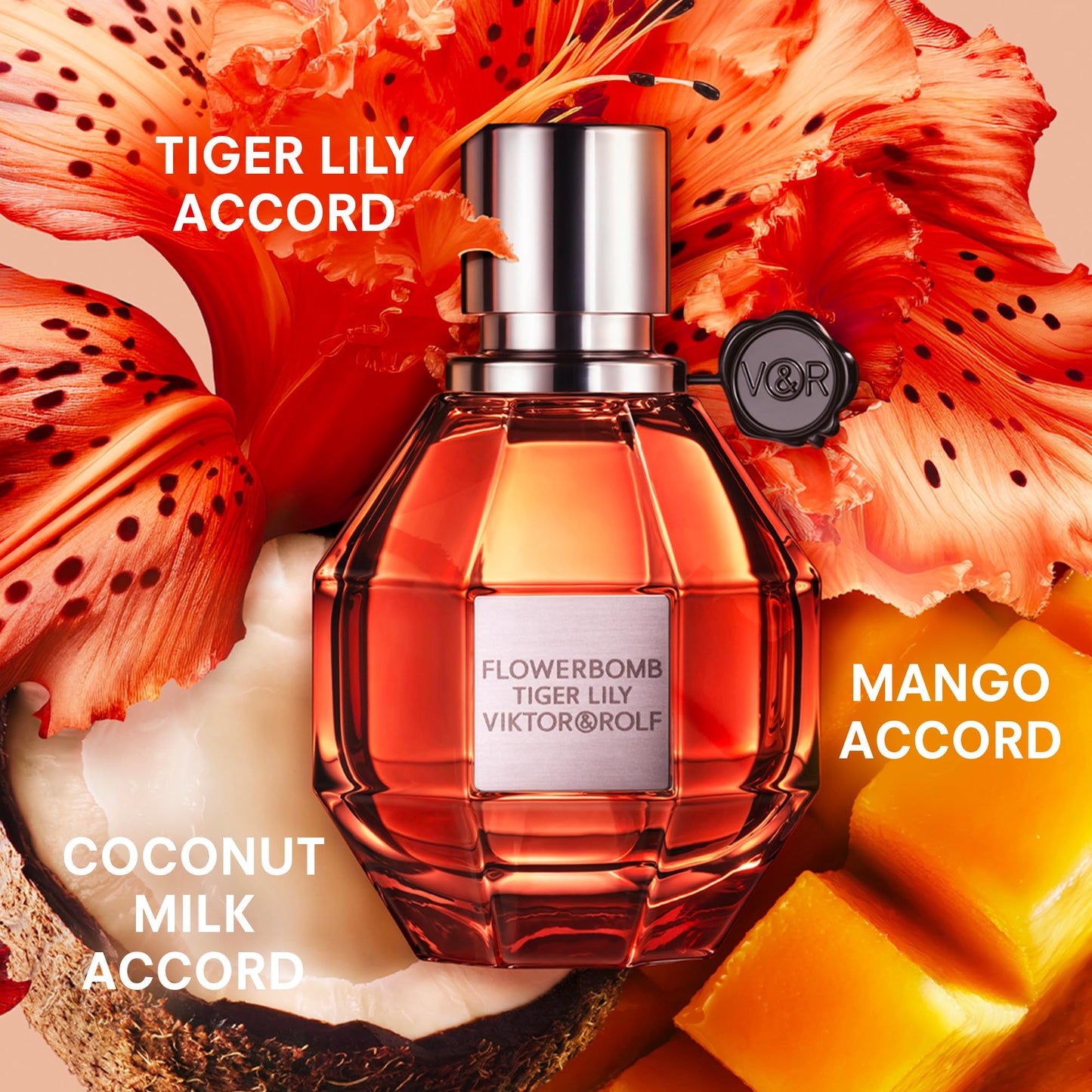 Viktor&Rolf - Tiger Lily Eau de Parfum - Women's Perfume - Floral, Ambery, & Fruity - With Notes of Coconut & Mango - 0.34 Fl Oz - Travel Size