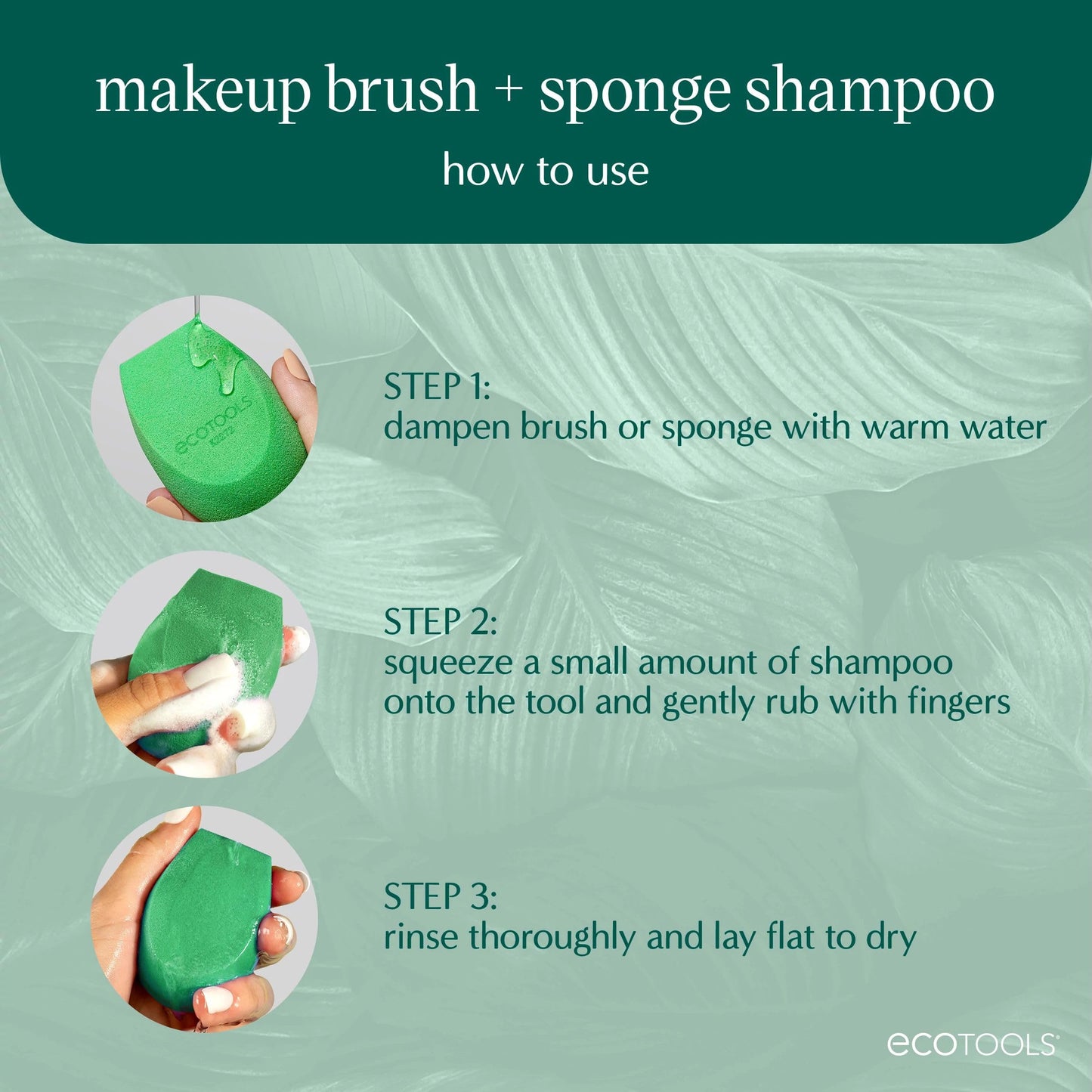 EcoTools XL Makeup Brush Cleanser, Sponge Shampoo, Fragrance-Free, 16 Fl Oz