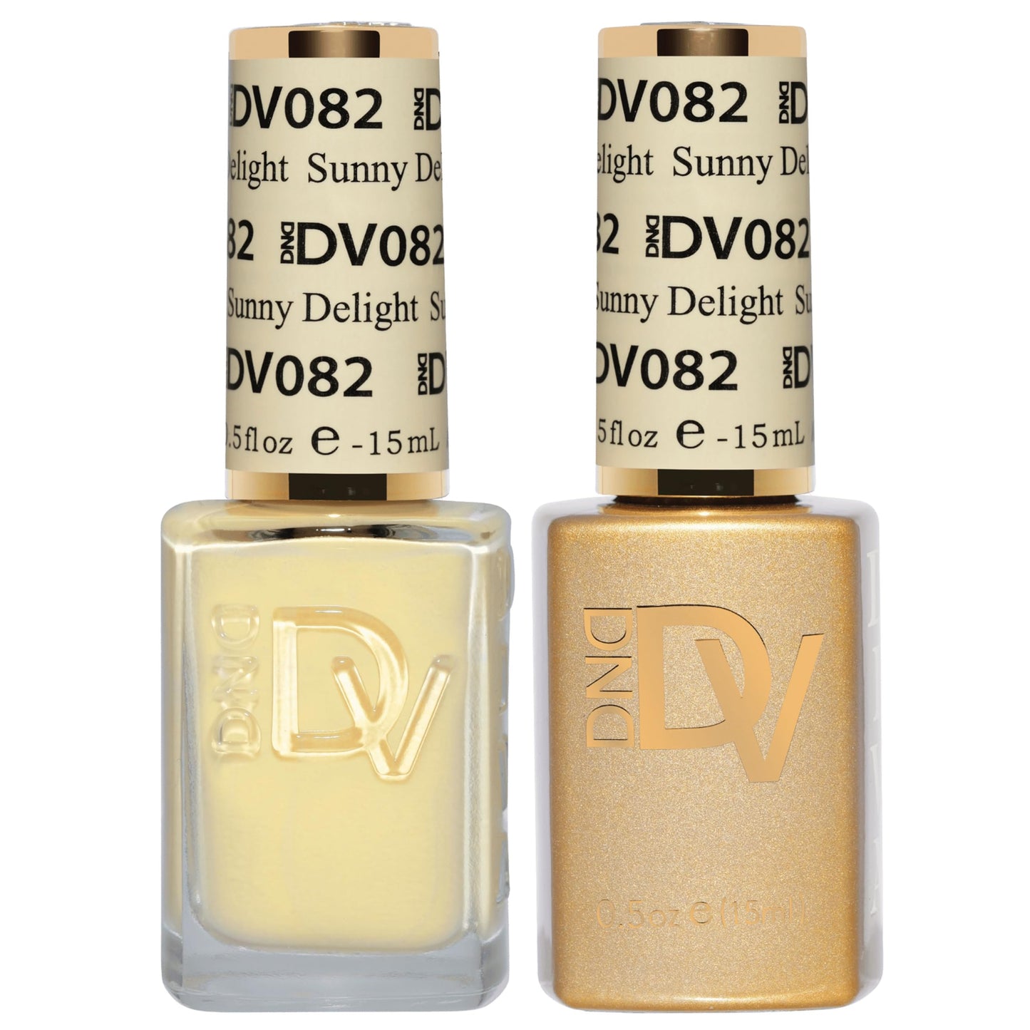 DND Gel Polish Set, Coquette Collection, UV/LED Gel Polish and Air Dry Nail Lacquer, Matching Chip-Free Polish Duo, 082 Sunny Delight, 0.5 Fl Oz