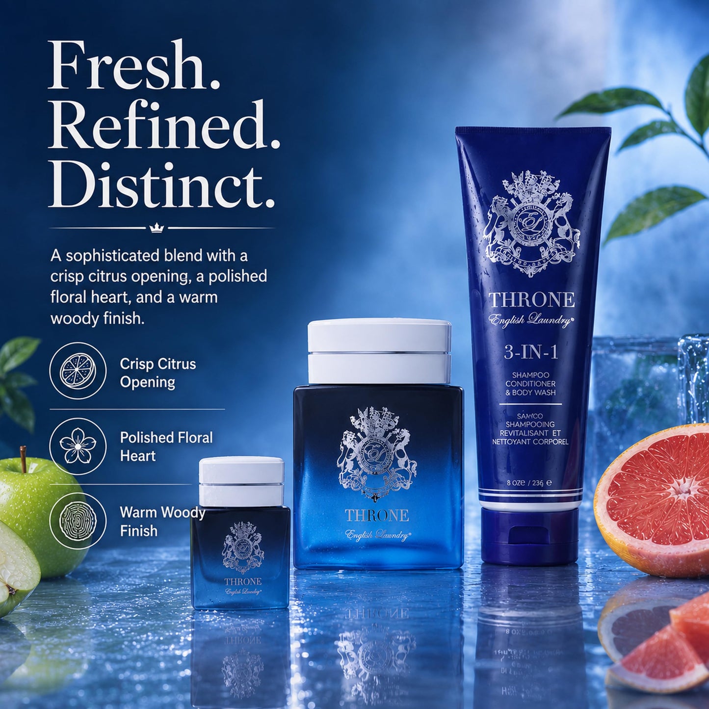 English Laundry Throne 3 Piece Gift Set, 3.4 oz.