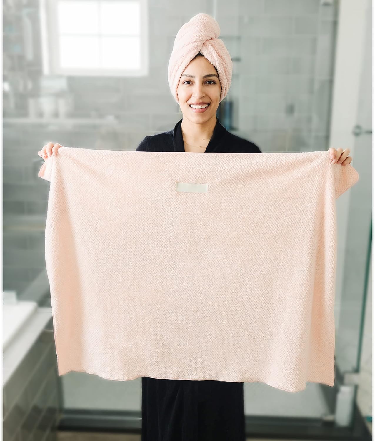 Microfiber Hair Towels for Women - Super Absorbent Quick Dry Wraps | 2 Pack, Anti-Frizz Turbans for Curly & Straight Hair - 27.5'' x 39.4''