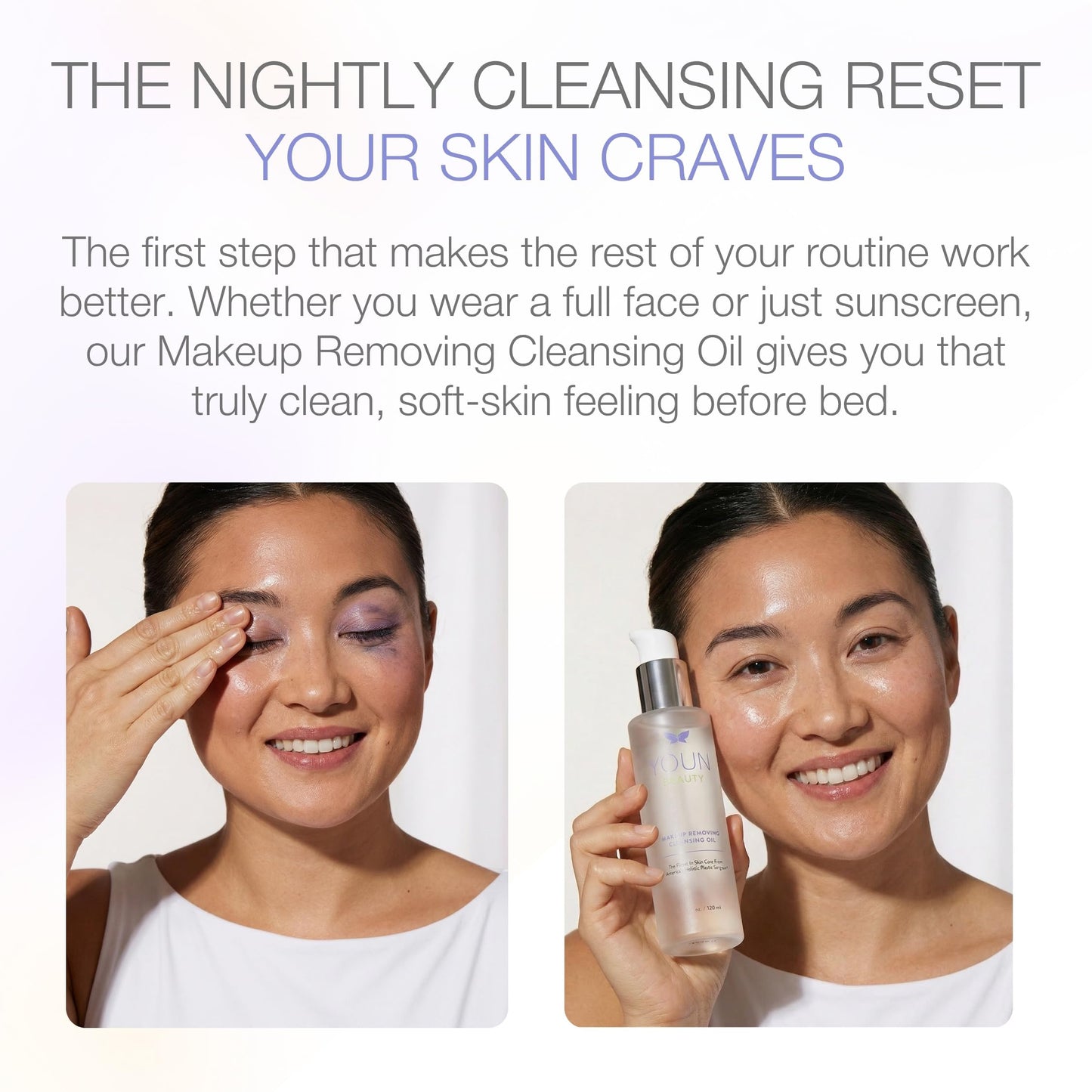 YOUN Beauty Makeup Removing Cleansing Oil by Holisitic Plastic Surgeon Dr. Anthony Youn | Hydrating Cleanser with Grape Seed, Sunflower & Rose Hip Oils | For All Skin Types, 120 ml