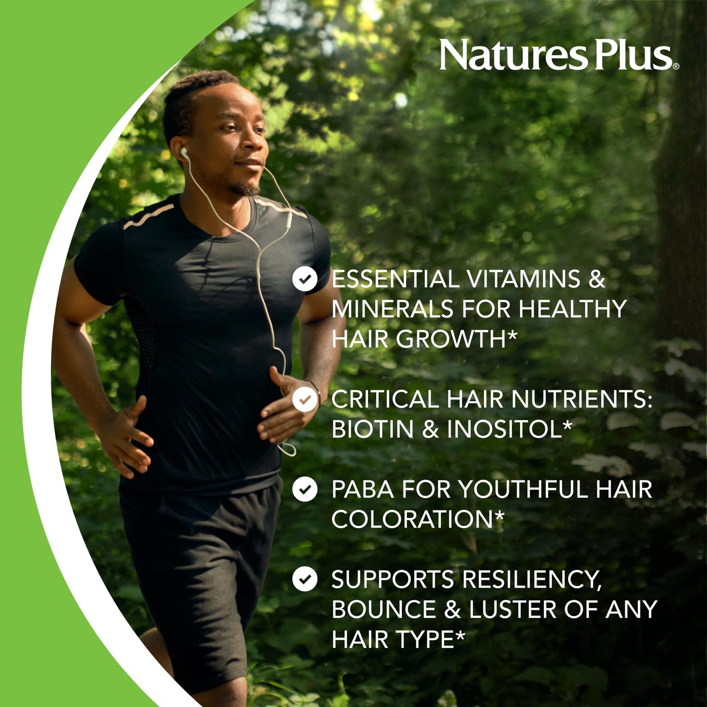 NaturesPlus Ultra Hair - 120 Sustained Release Mini Tablets - Supports Healthy Hair Growth - For Men & Women - Gluten Free - 30 Servings