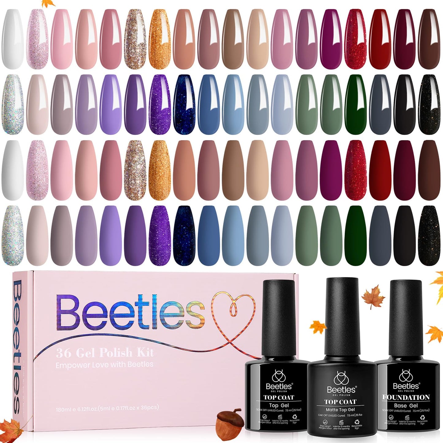 Beetles Gel Nail Polish Set 36 Colors Nail Gel Polish Kit