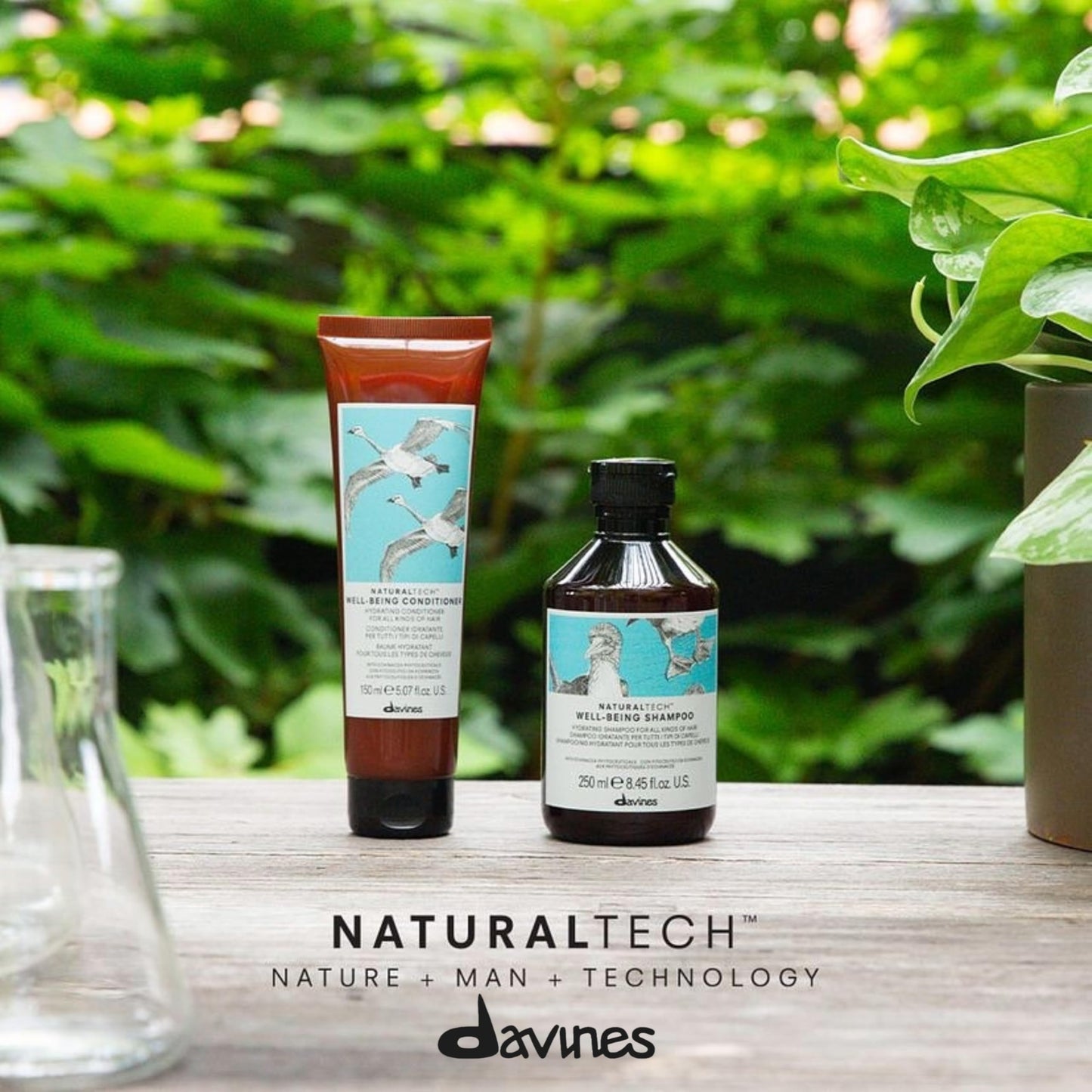 Davines Naturaltech Wellbeing Shampoo, Gentle Cleansing & Hydrating for All Hair Types - With Echinacea Phytoceuticals - Daily Cleanser for Scalp Health, 8.45 Fl Oz