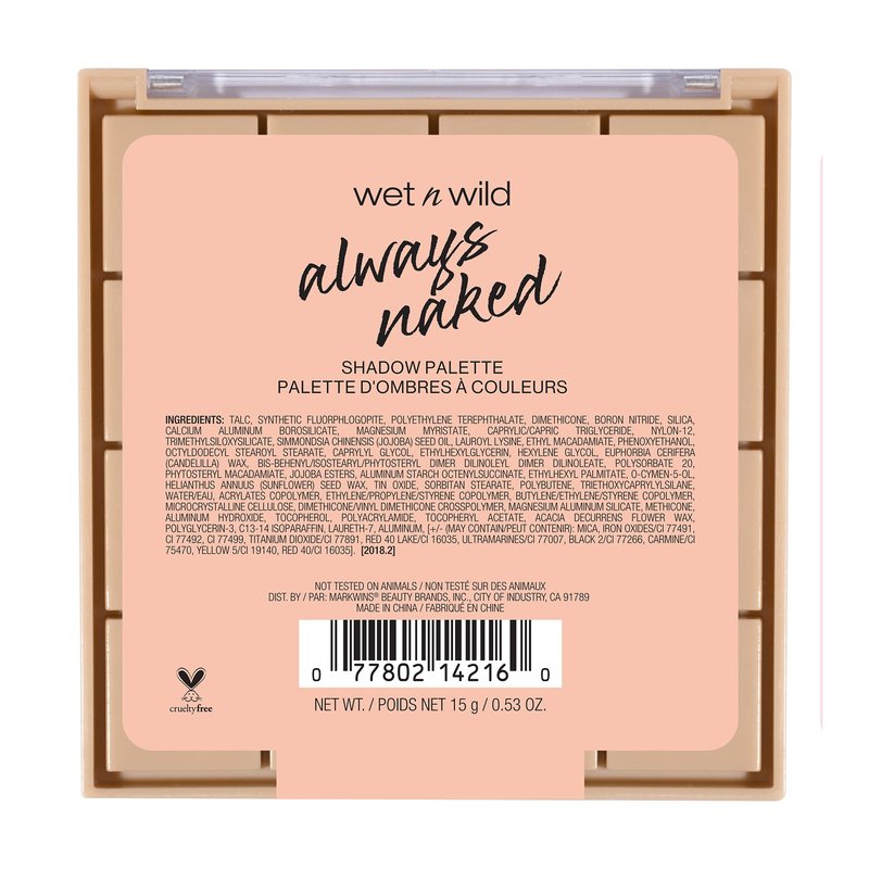 wet n wild Always Naked Palette, Nude Neutral Eye Makeup, Blendable, Warm And Cool Nude Pigments, Matte, Shimmer, Glitter, Creamy Smooth