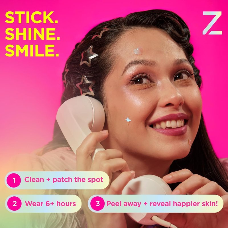 ZitSticka Pimple Patches - Holographic Hydrocolloid Blemish Patches for Face | 72ct DreamHolo Collection