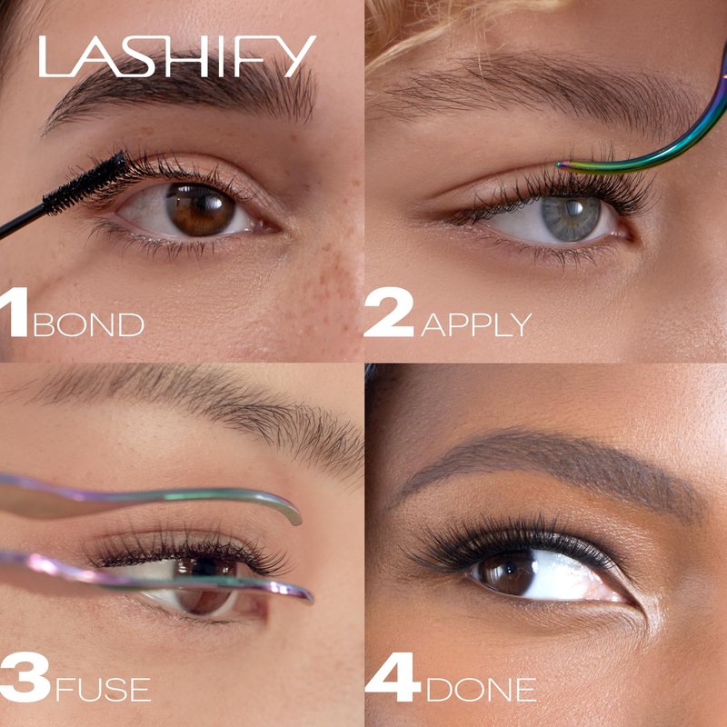 Lashify Bold Plus+ 12mm Gossamer Eyelash Extensions Refill in Black, Easy DIY False Lashes for the Most Delicate, Natural and Long Lasting Look