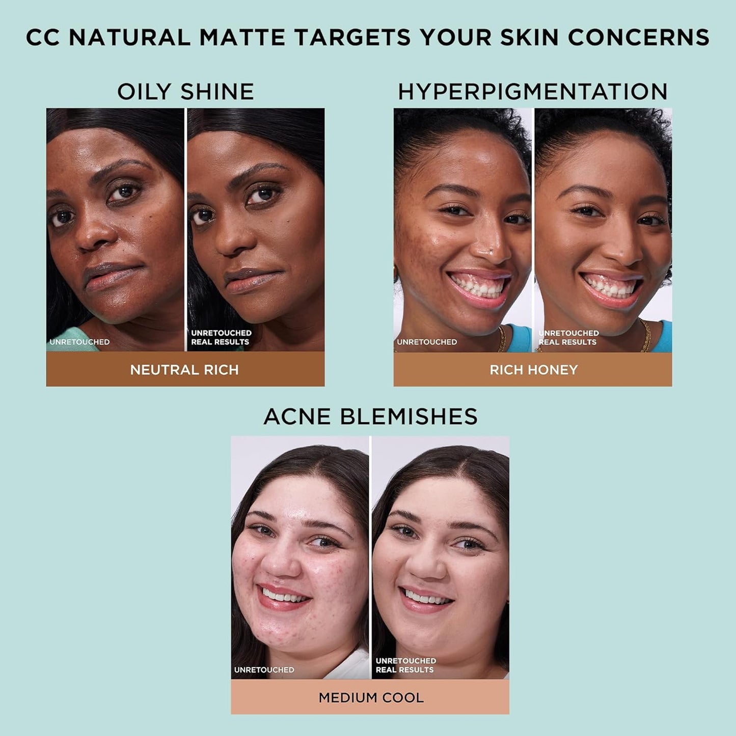 IT Cosmetics CC+ Cream - Natural Matte Full Coverage Foundation with SPF 40 | 16H Shine Control, Pore Refining, 24H Hydration - 1.08 fl oz
