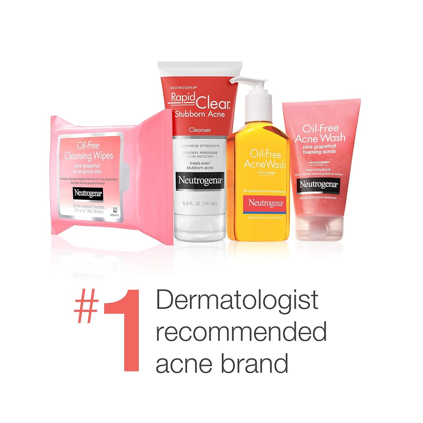 Neutrogena Body Clear Acne Treatment Wash - 2% Salicylic Acid Gel for Back, Chest & Shoulders | Pink Grapefruit, 8.5 fl. oz (Pack of 3)