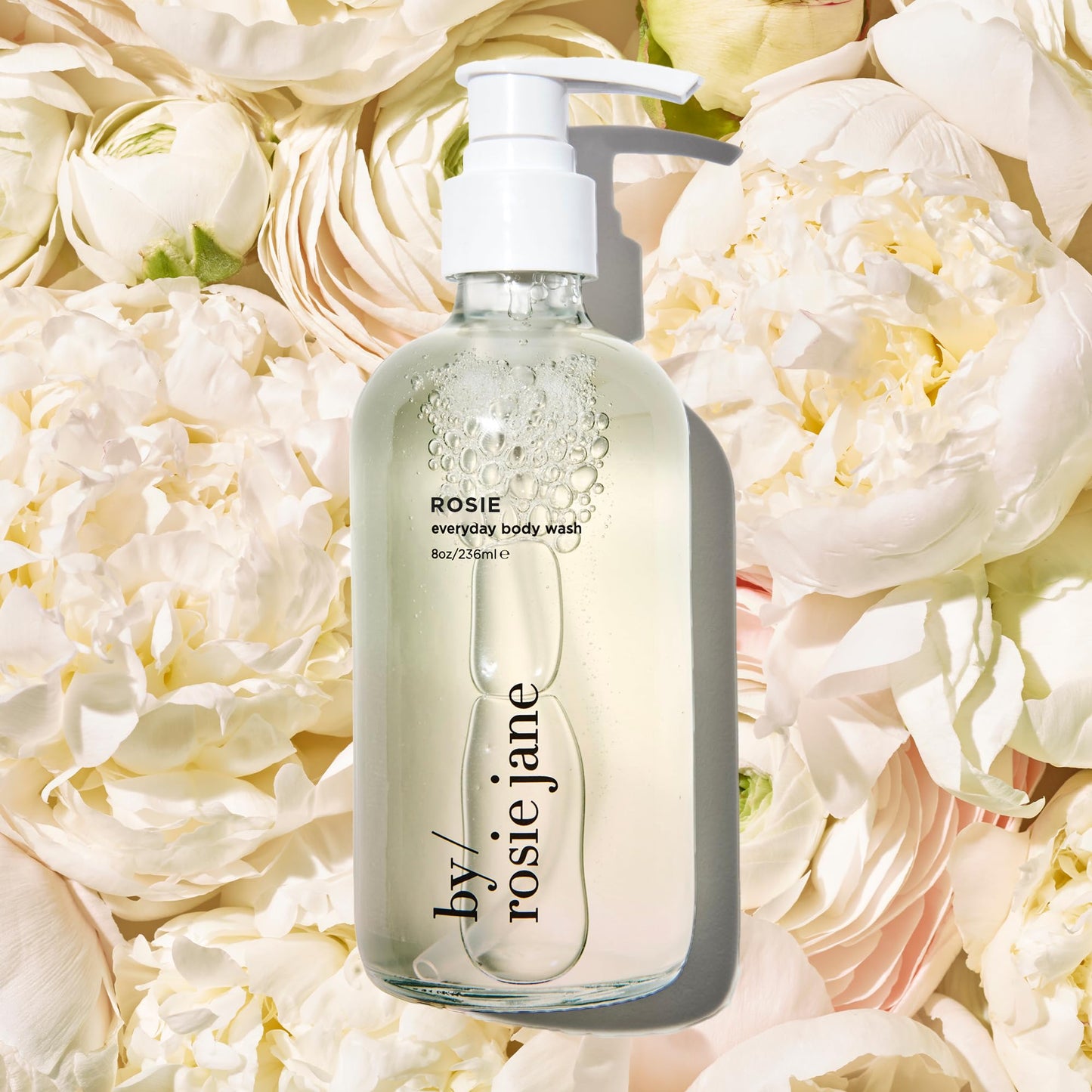 By Rosie Jane Body Wash (Rosie) - Hydrating Body Wash Made with White Musk & Sweet Rose - Supports Skin Elasticity & Builds Collagen - Vegan & Non-Toxic (8 Fl Oz)