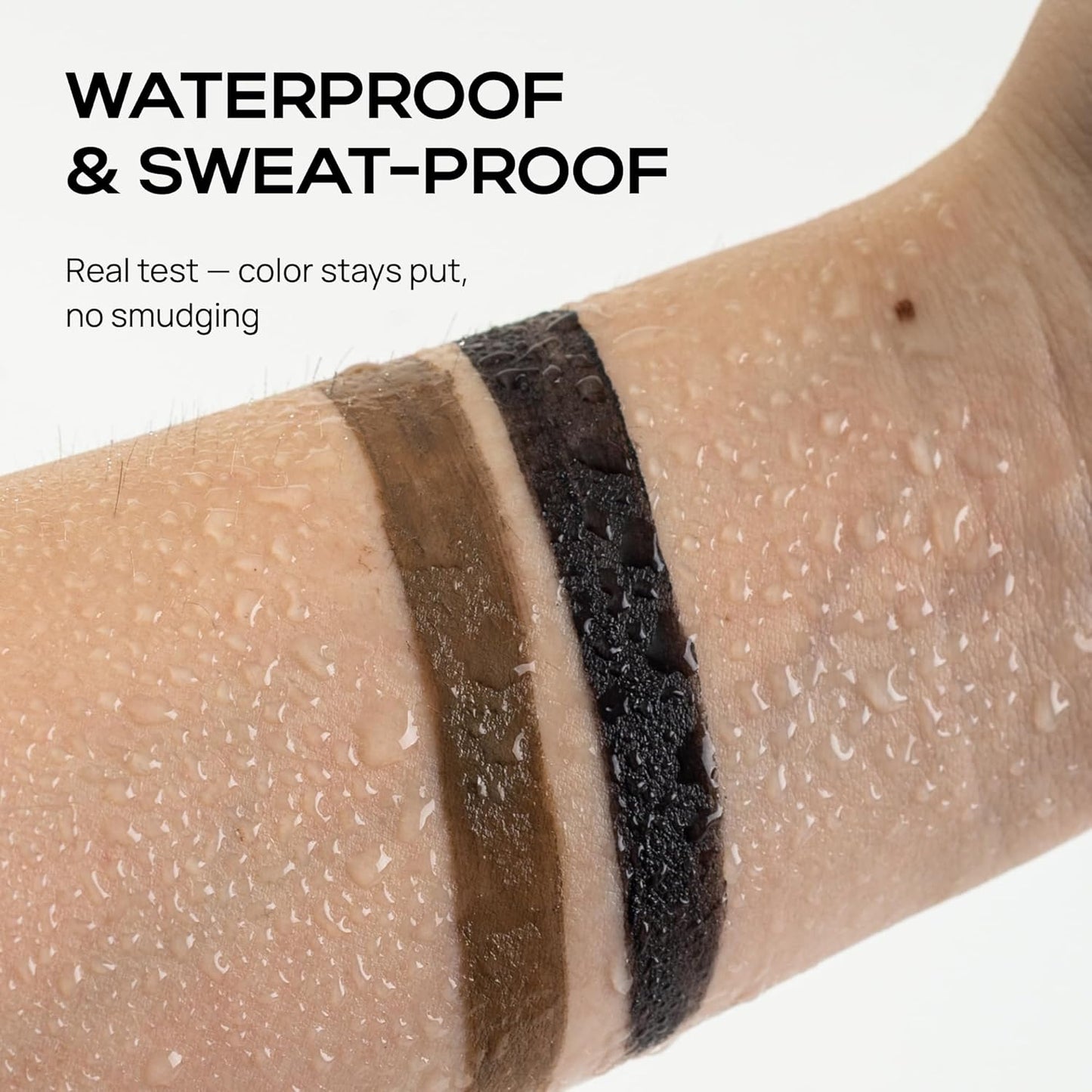 Eyebrow Powder Kit for Women - Dual Cushion Color Palette | Long-Lasting Light Brown & Black Shades with Brush & Mirror