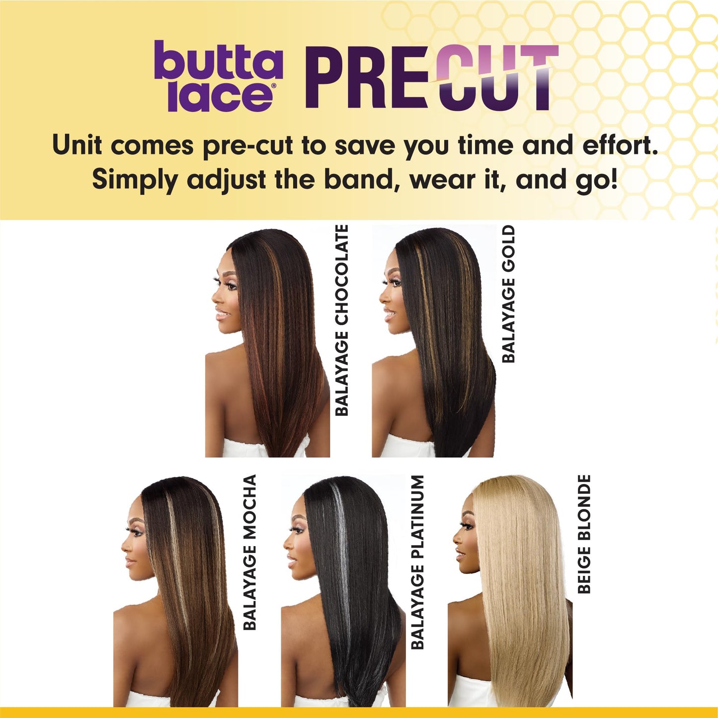 Sensationnel Butta Lace Precut Wigs - Unit 12 Glueless Extra Wide 5 Inch Deep Parting Synthetic Pre Tweezed Smaller Knot Hairline (BALAYAGEPLATINUM)
