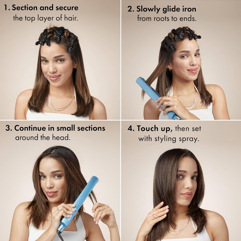 BaBylissPRO Nano Titanium Ionic Flat Iron Hair Straightener, 1/4" Hair Straightener Iron for Smooth, Shiny, Frizz- Free Hair and All Hair Types