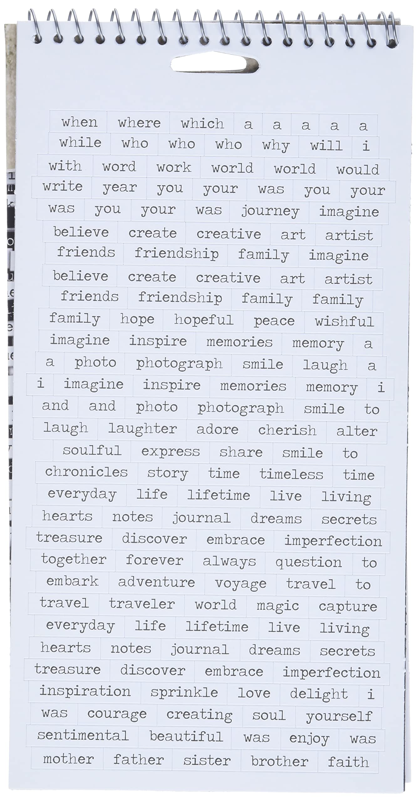 Tim Holtz Idea-ology Chitchat Word Stickers, Black and White Matte Cardstock, 1088 Stickers, TH92998, 1/8"