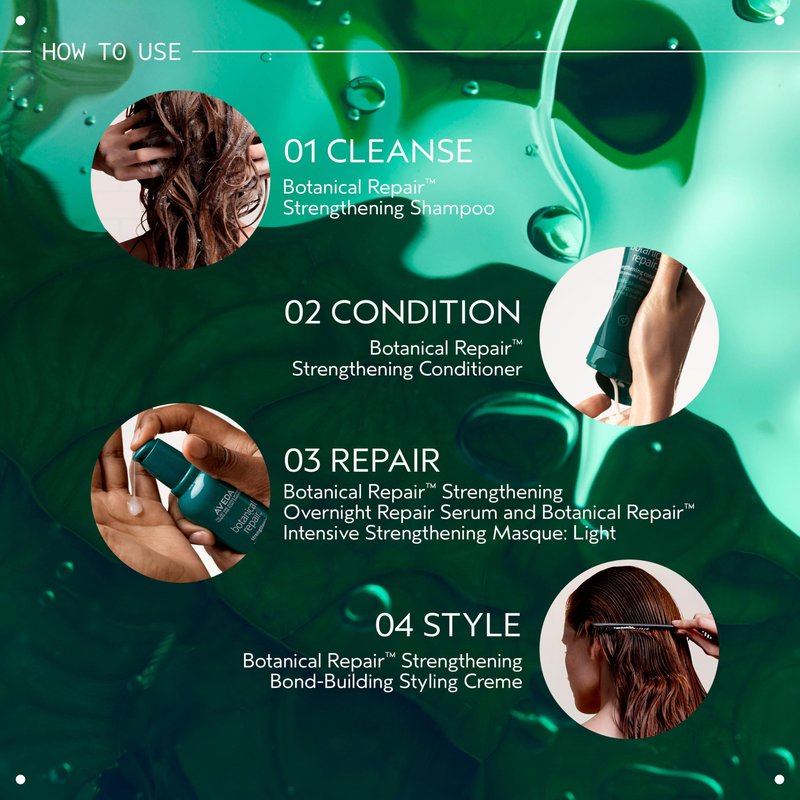 Aveda Botanical Repair Strengthening Shampoo | Strengthens and Repairs Damaged Hair | Bond-Building Shampoo | 94% Naturally Derived* | Silicone Free, 6.7 Fl Oz
