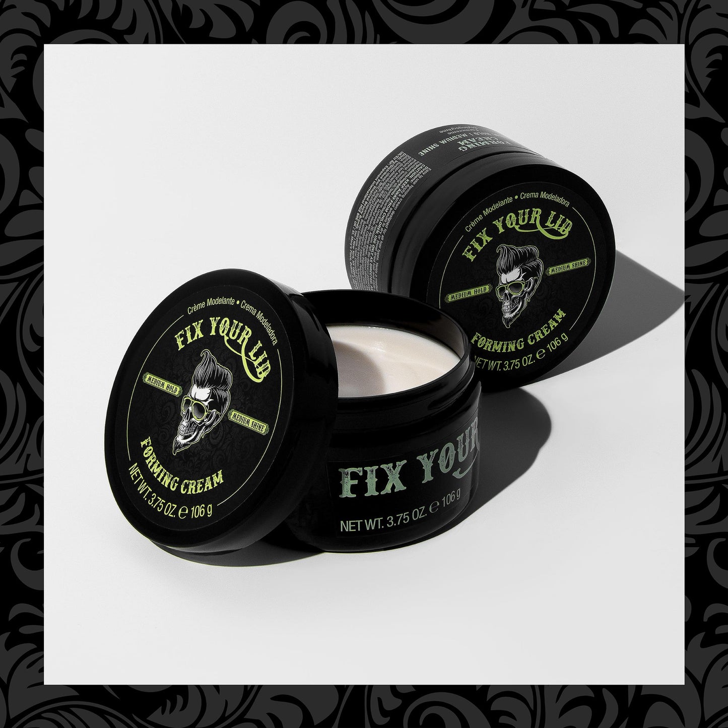Fix Your Lid Forming Cream 3.75 oz Medium Hold Hair Cream For Men - Mens Hair Gel Medium Shine - All Day Hold Styling Cream For All Hairstyles - Easy To Wash Out