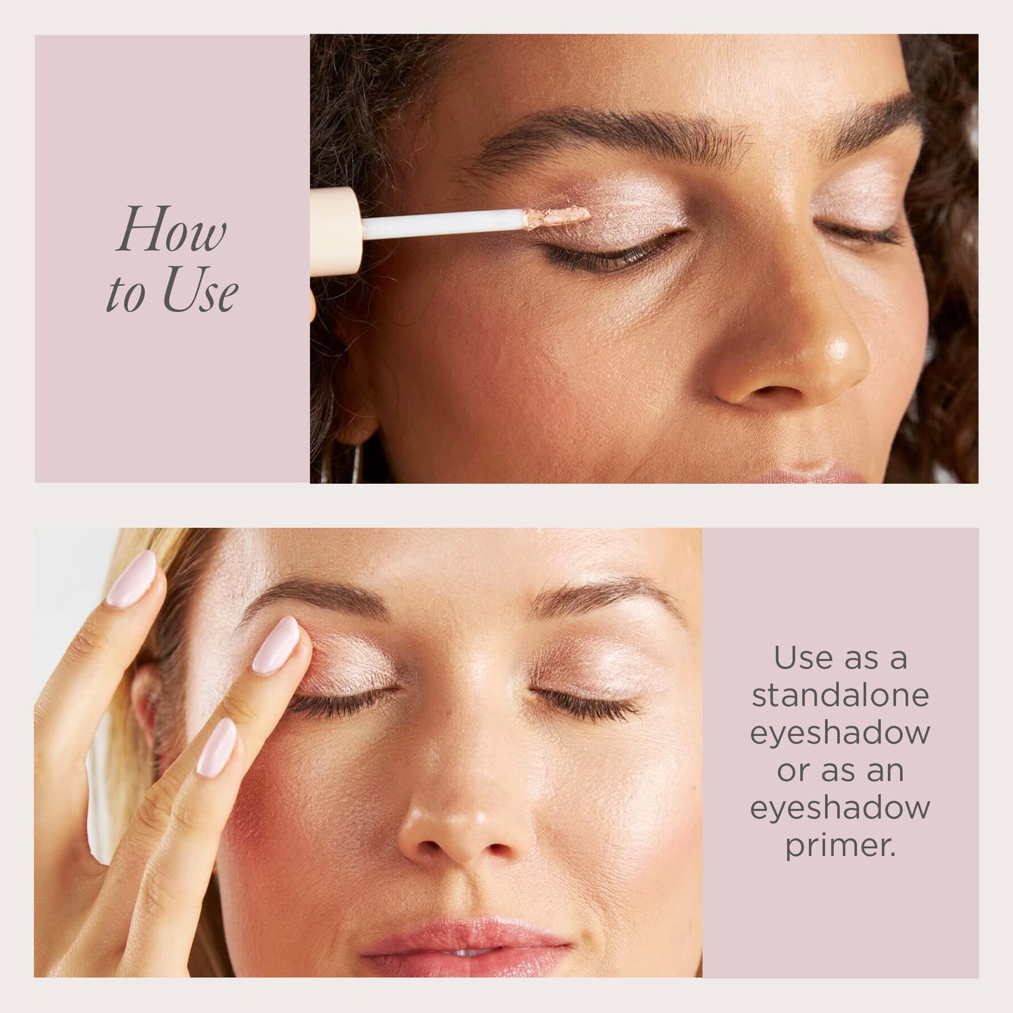PÜR MINERALS Creamy Eyeshadow & Primer with Peptides, On Point Tint (Satin) - Buildable, Cream-to-Powder Formula for Light to Medium Coverage - Shimmery, Crease-Resistant Shades- Long-Lasting