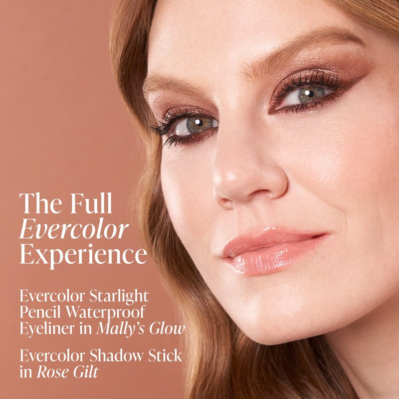 Mally Beauty Evercolor Starlight Waterproof Eyeliner - Pink Champagne - Smudge-Proof, Longwear, Creamy Gel - Sharpenable Eyeliner