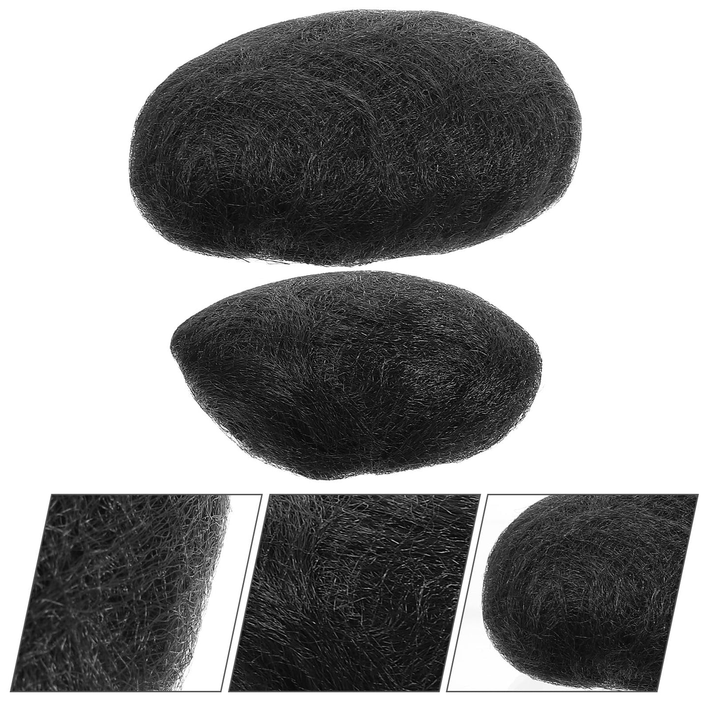 FOMIYES Hair Padding for Updos 2 Pcs Wig Hair Pad Buns Piece Chignon Pieces Bride Black Ball Modeling High Temperature Wire Bun Updo Extension