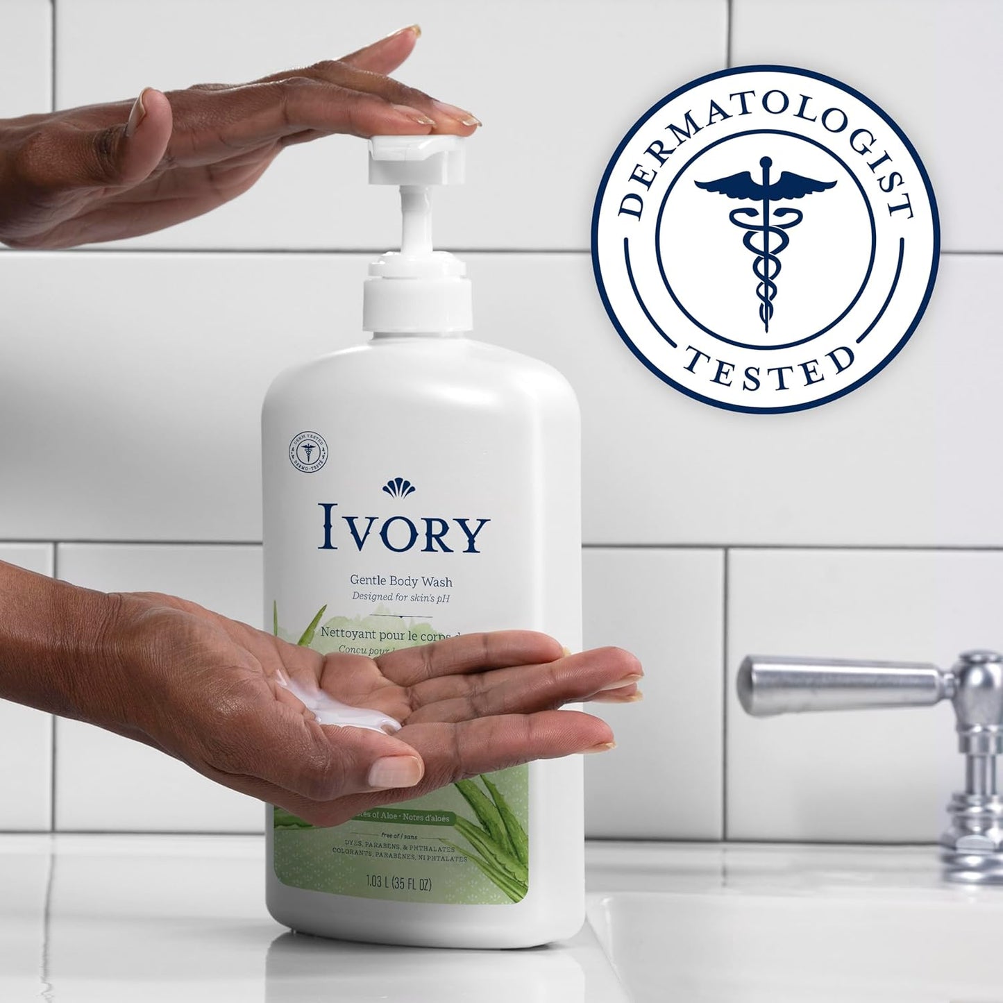 Gentle Body Wash for Family | Aloe Scent, 35 oz | Dye-Free, Paraben-Free, No Heavy Perfumes