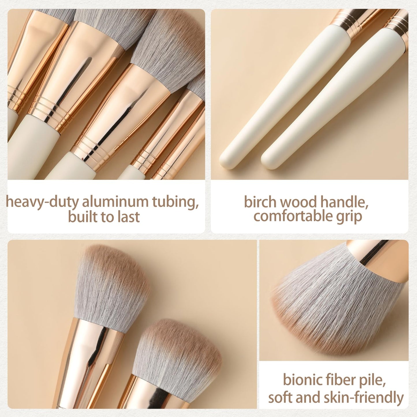 Makeup Brushes, 11pcs Makeup Brusheas Set with Wooden Handle, Include Foundation, Concealer, Blush, Eyeshadow, Eyeliner, Powder, Highlighter, Blending, Face Brush Set