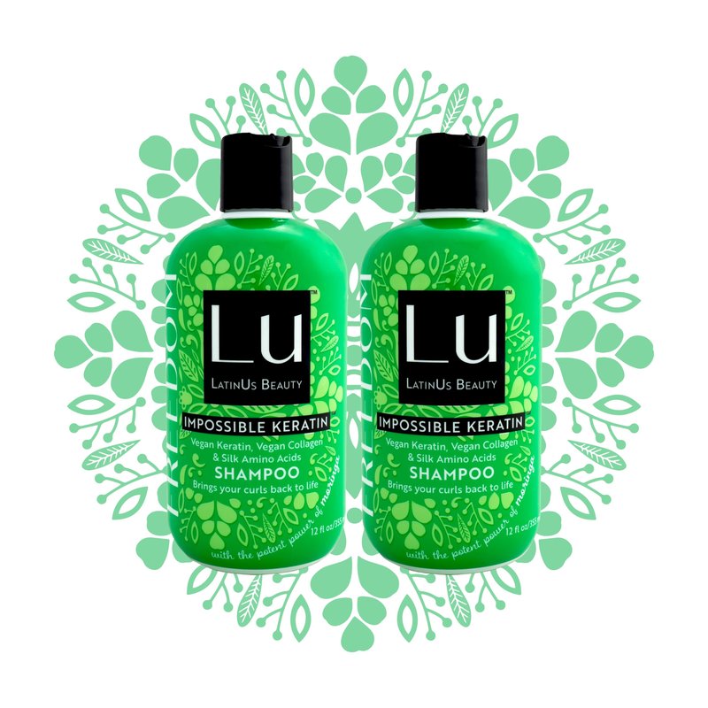 LATINUS Lu Beauty Freedom Shampoo Set | Curly Hair Set Shampoo with Impossible Keratin™, Moringa Oil, Cruelty Free, Sulfate Free, Paraben Free, Wavy Hair products | 12 Fl Oz Each | 2-Pack