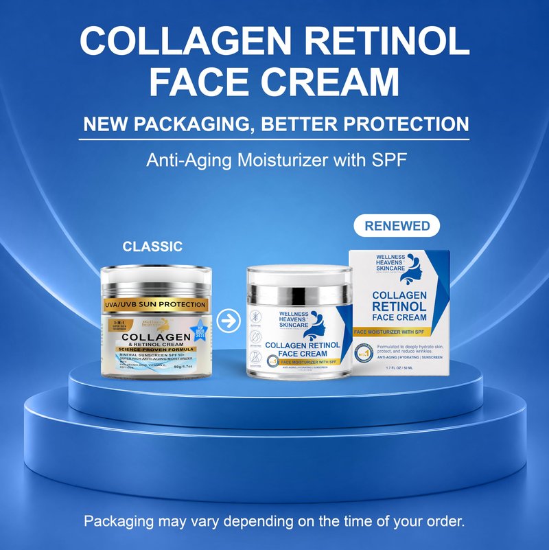 Anti-Aging Face Moisturizer for Face, Face Moisturizer with SPF, Collagen, Retinol, Hyaluronic Acid Cream, Age-Defying, Lift & Firm Cream, Sunscreen for Face, Lotion, Great for Dry, Aging Skin 1.7oz