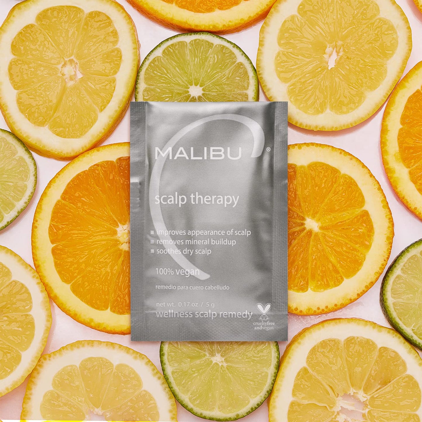 Malibu C Scalp Therapy Wellness Remedy – Dry Scalp Treatment to Soothe and Moisturize Dry Skin with Vitamin C and Zinc Gluconate – Restores Manageability (3 Packets)