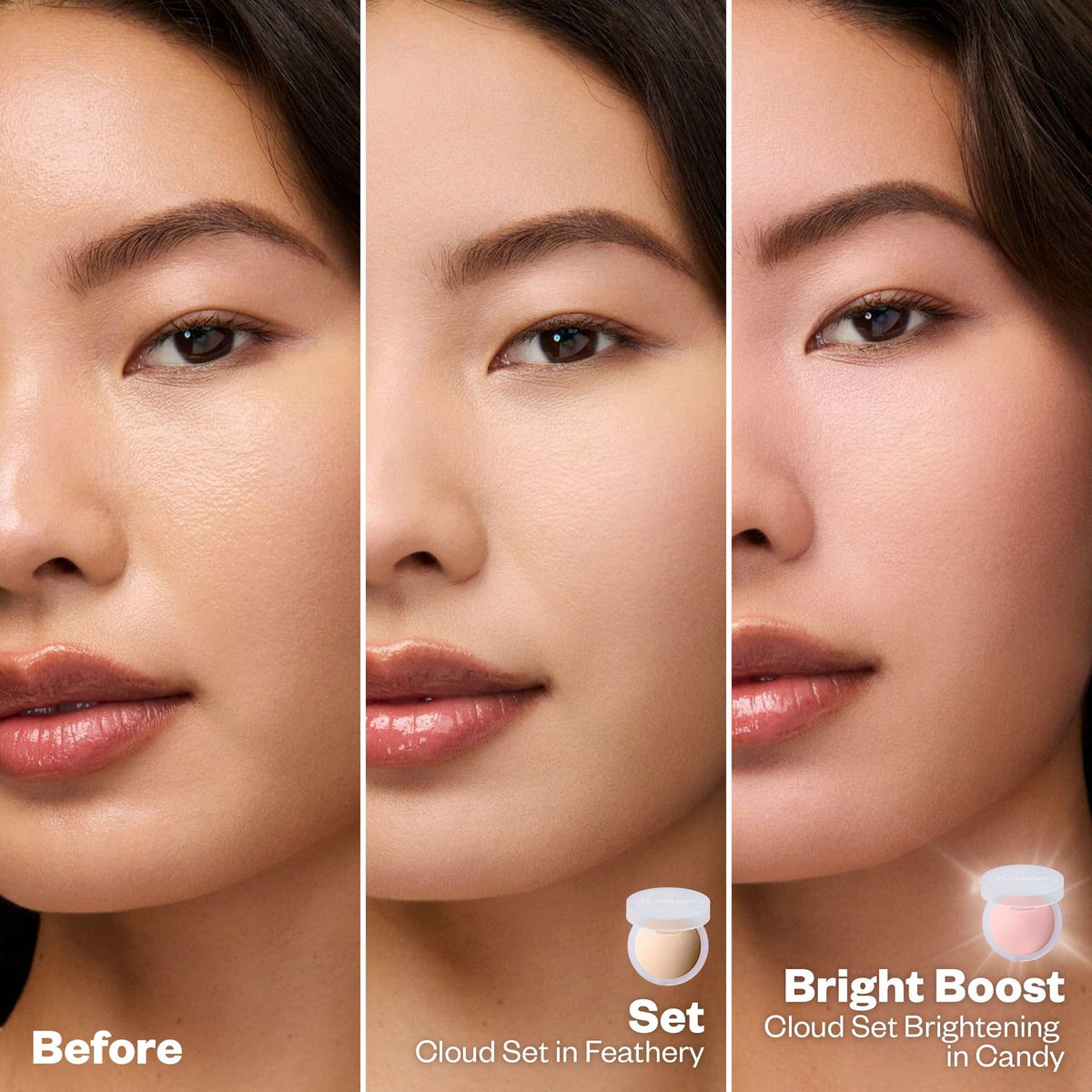 Kosas Cloud Set Pressed Setting Powder – Translucent Shine Control Face Powder, Soft Matte Finish, Airy (Sheer Porcelain)