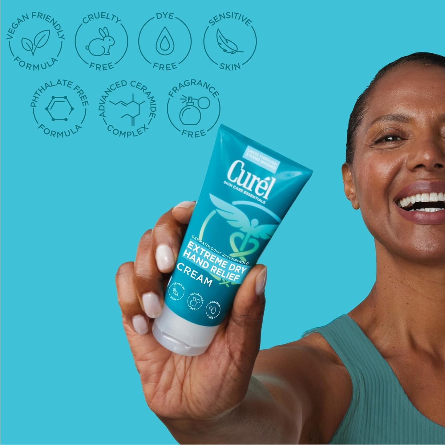 Curel Extreme Dry Hand Relief Cream - Dermatologist Recommended, Paraben-Free | 3 Oz, Long-Lasting Hydration